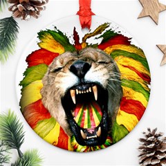 Reggae Lion Ornament (round) by BangZart