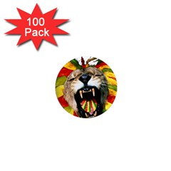 Reggae Lion 1  Mini Magnets (100 Pack)  by BangZart