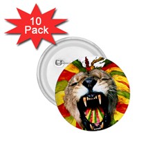 Reggae Lion 1 75  Buttons (10 Pack) by BangZart