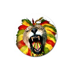 Reggae Lion Magnet 3  (round) by BangZart