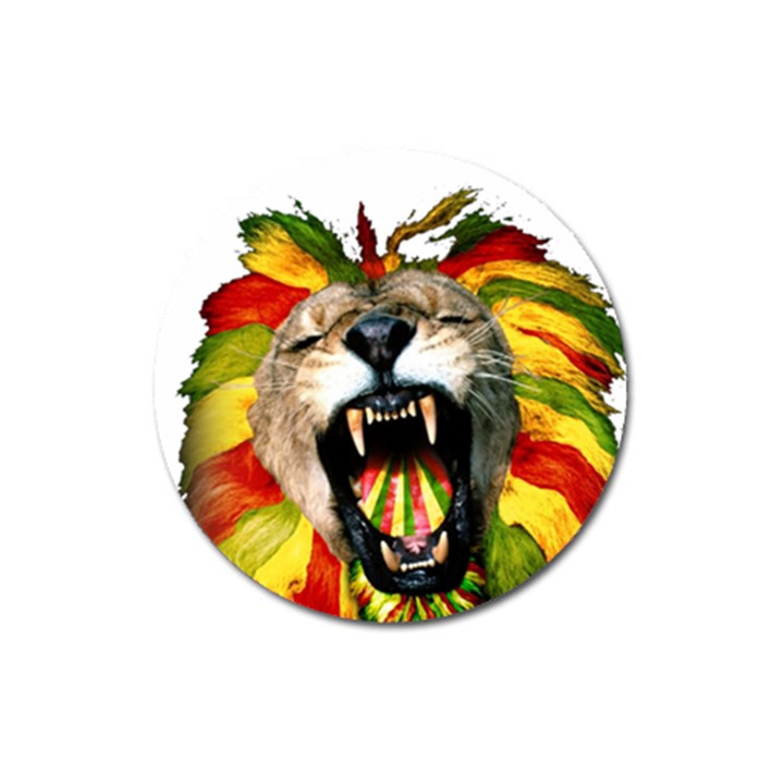 Reggae Lion Magnet 3  (Round)