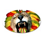 Reggae Lion Oval Magnet Front