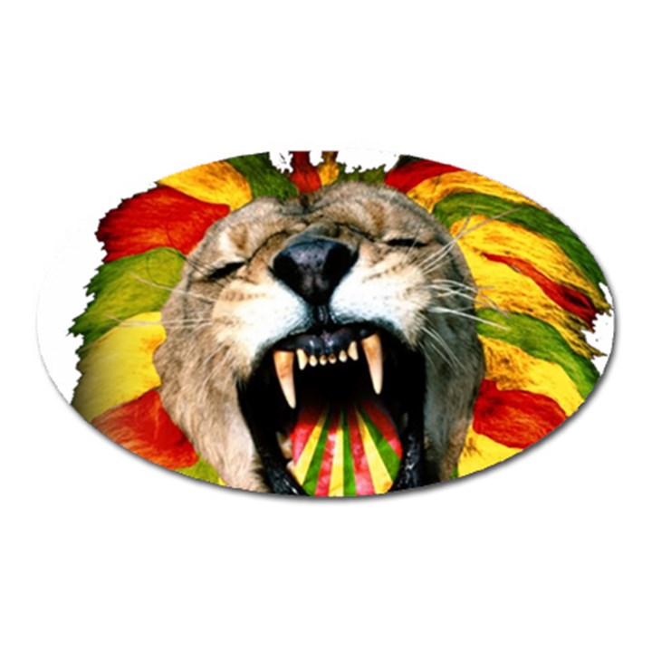 Reggae Lion Oval Magnet