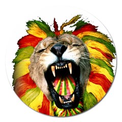 Reggae Lion Magnet 5  (round) by BangZart