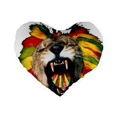 Reggae Lion Standard 16  Premium Heart Shape Cushions by BangZart