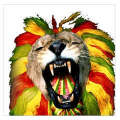 Reggae Lion Large Satin Scarf (square) by BangZart