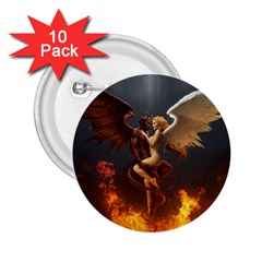 Angels Wings Curious Hell Heaven 2 25  Buttons (10 Pack)  by BangZart