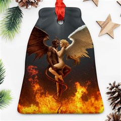 Angels Wings Curious Hell Heaven Bell Ornament (two Sides) by BangZart