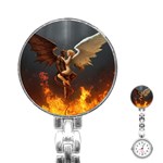 Angels Wings Curious Hell Heaven Stainless Steel Nurses Watch Front