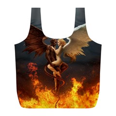 Angels Wings Curious Hell Heaven Full Print Recycle Bags (l)  by BangZart