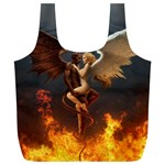 Angels Wings Curious Hell Heaven Full Print Recycle Bags (L)  Front