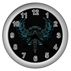 Angel Tribal Art Wall Clocks (silver)  by BangZart