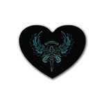 Angel Tribal Art Heart Coaster (4 pack)  Front