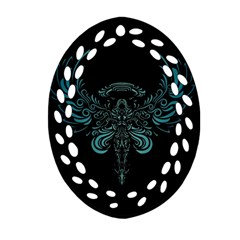 Angel Tribal Art Oval Filigree Ornament (two Sides) by BangZart