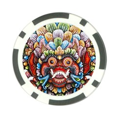 Wood Sculpture Bali Logo Poker Chip Card Guard by BangZart