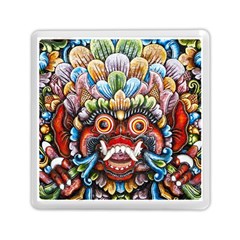 Wood Sculpture Bali Logo Memory Card Reader (square)  by BangZart