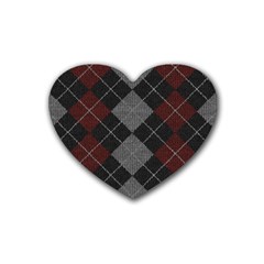 Wool Texture With Great Pattern Rubber Coaster (heart)  by BangZart