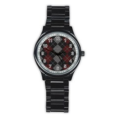 Wool Texture With Great Pattern Stainless Steel Round Watch by BangZart