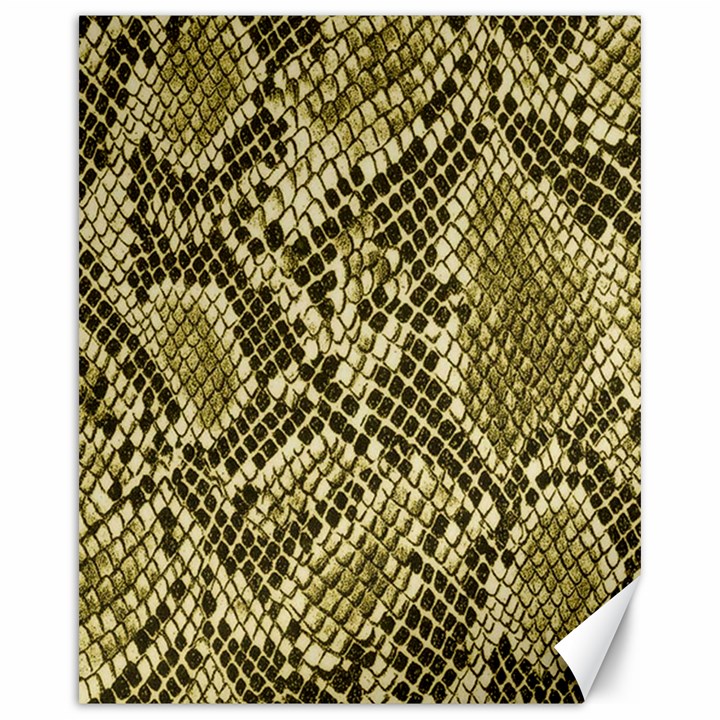 Yellow Snake Skin Pattern Canvas 16  x 20  