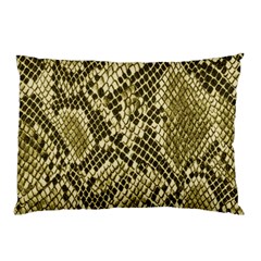 Yellow Snake Skin Pattern Pillow Case (two Sides) by BangZart