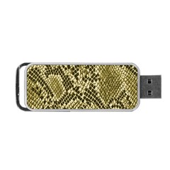 Yellow Snake Skin Pattern Portable Usb Flash (two Sides) by BangZart