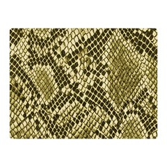 Yellow Snake Skin Pattern Double Sided Flano Blanket (mini)  by BangZart