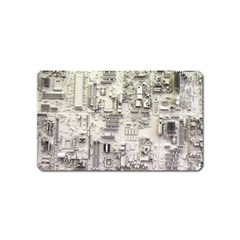 White Technology Circuit Board Electronic Computer Magnet (name Card) by BangZart