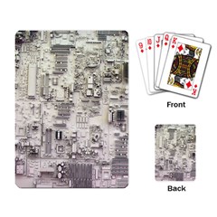 White Technology Circuit Board Electronic Computer Playing Card by BangZart