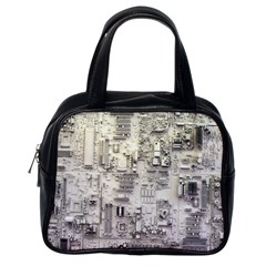 White Technology Circuit Board Electronic Computer Classic Handbags (one Side) by BangZart