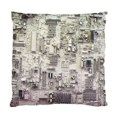 White Technology Circuit Board Electronic Computer Standard Cushion Case (one Side) by BangZart