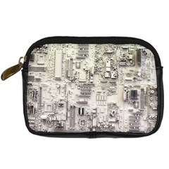 White Technology Circuit Board Electronic Computer Digital Camera Cases by BangZart