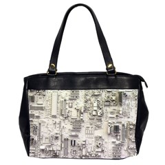 White Technology Circuit Board Electronic Computer Office Handbags (2 Sides)  by BangZart