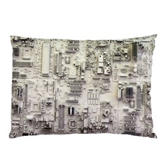 White Technology Circuit Board Electronic Computer Pillow Case (two Sides) by BangZart