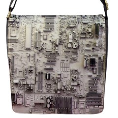 White Technology Circuit Board Electronic Computer Flap Messenger Bag (s) by BangZart