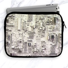 White Technology Circuit Board Electronic Computer Apple Ipad 2/3/4 Zipper Cases by BangZart