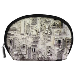 White Technology Circuit Board Electronic Computer Accessory Pouches (large)  by BangZart