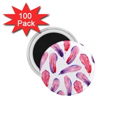 Watercolor Pattern With Feathers 1 75  Magnets (100 Pack)  by BangZart