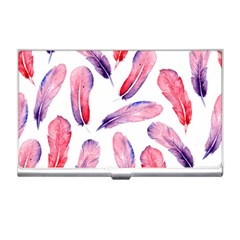 Watercolor Pattern With Feathers Business Card Holders by BangZart