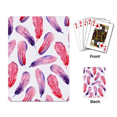 Watercolor Pattern With Feathers Playing Card by BangZart