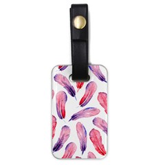 Watercolor Pattern With Feathers Luggage Tags (one Side)  by BangZart