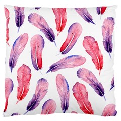 Watercolor Pattern With Feathers Large Cushion Case (one Side) by BangZart