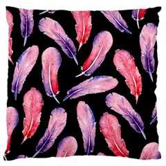 Watercolor Pattern With Feathers Large Cushion Case (two Sides) by BangZart