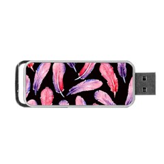 Watercolor Pattern With Feathers Portable Usb Flash (two Sides) by BangZart