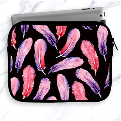 Watercolor Pattern With Feathers Apple Ipad 2/3/4 Zipper Cases by BangZart