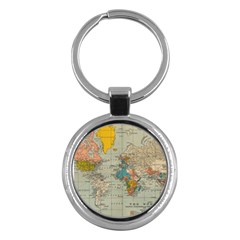 Vintage World Map Key Chains (round)  by BangZart