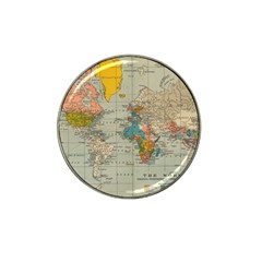 Vintage World Map Hat Clip Ball Marker by BangZart