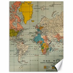 Vintage World Map Canvas 18  X 24   by BangZart