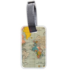 Vintage World Map Luggage Tags (two Sides) by BangZart