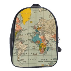 Vintage World Map School Bags (xl)  by BangZart