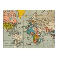 Vintage World Map Double Sided Flano Blanket (mini)  by BangZart